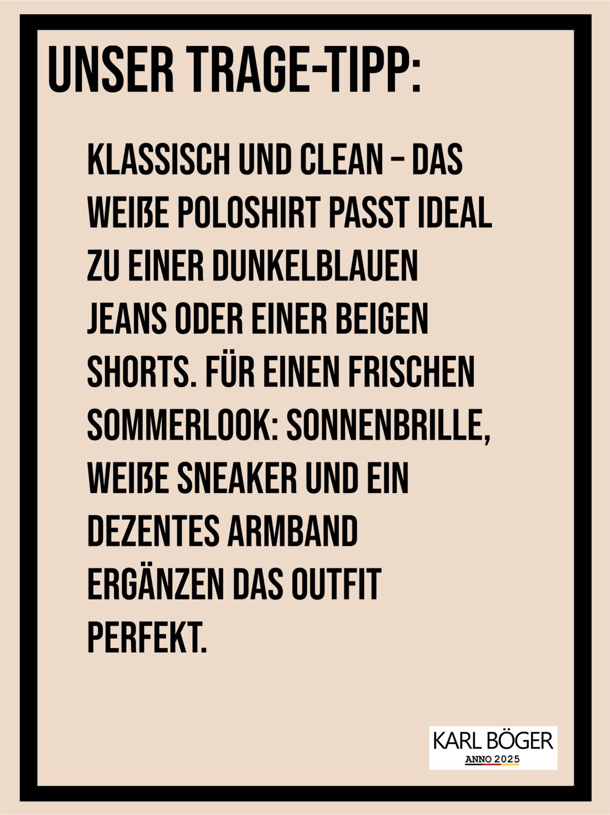 Herren Polohemd weiß figurbetont