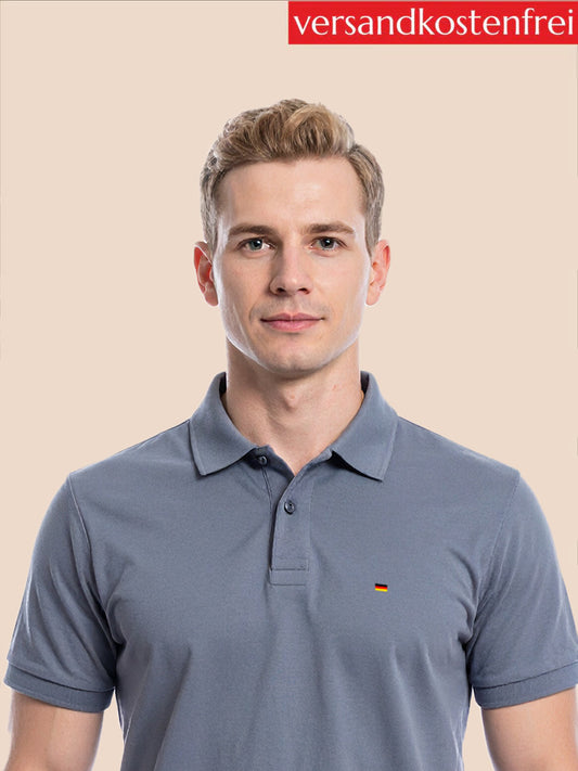 Herren Polohemd anthrazit figurbetont