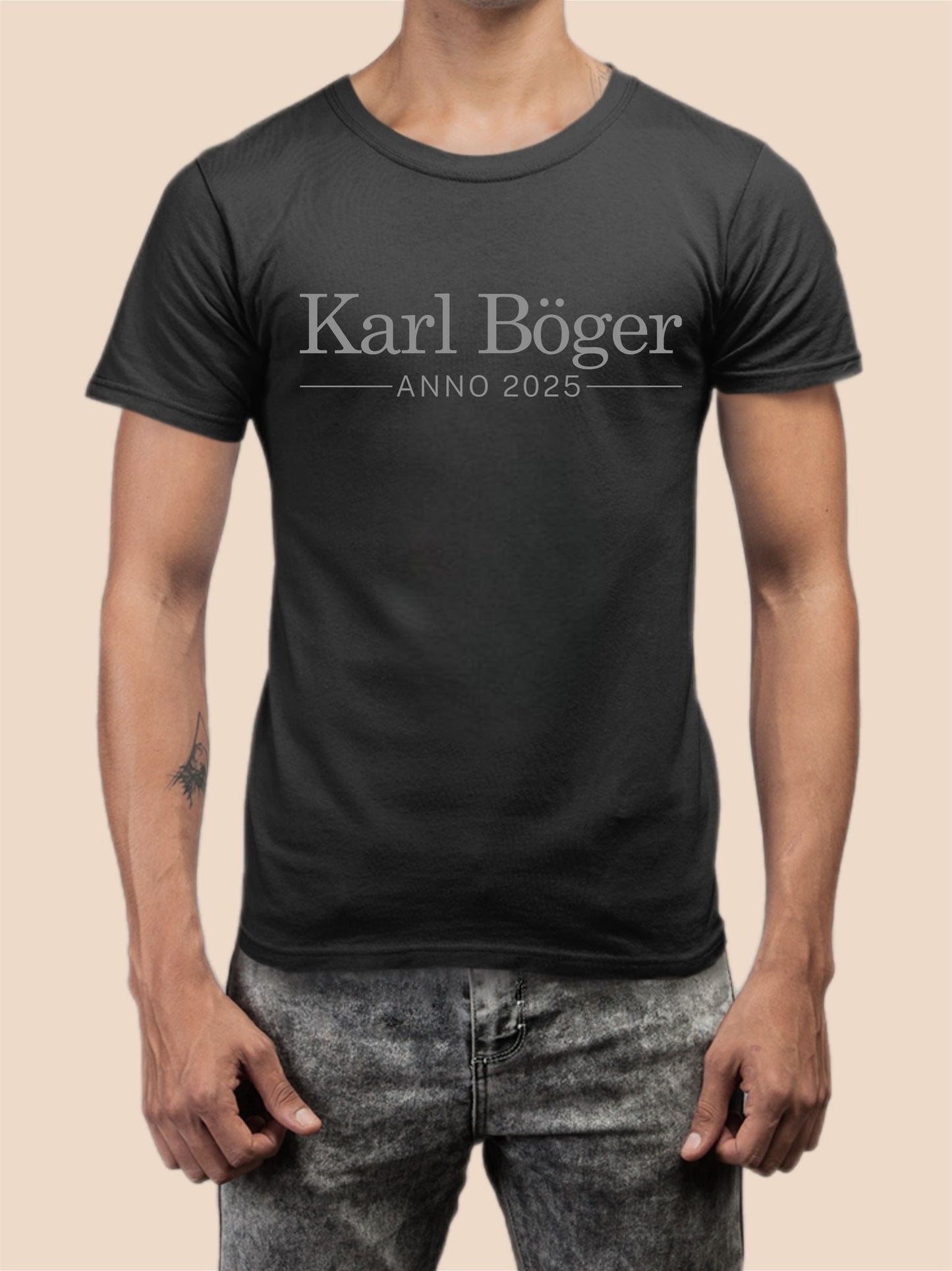 Herren T-Shirt schwarz Anno 2025