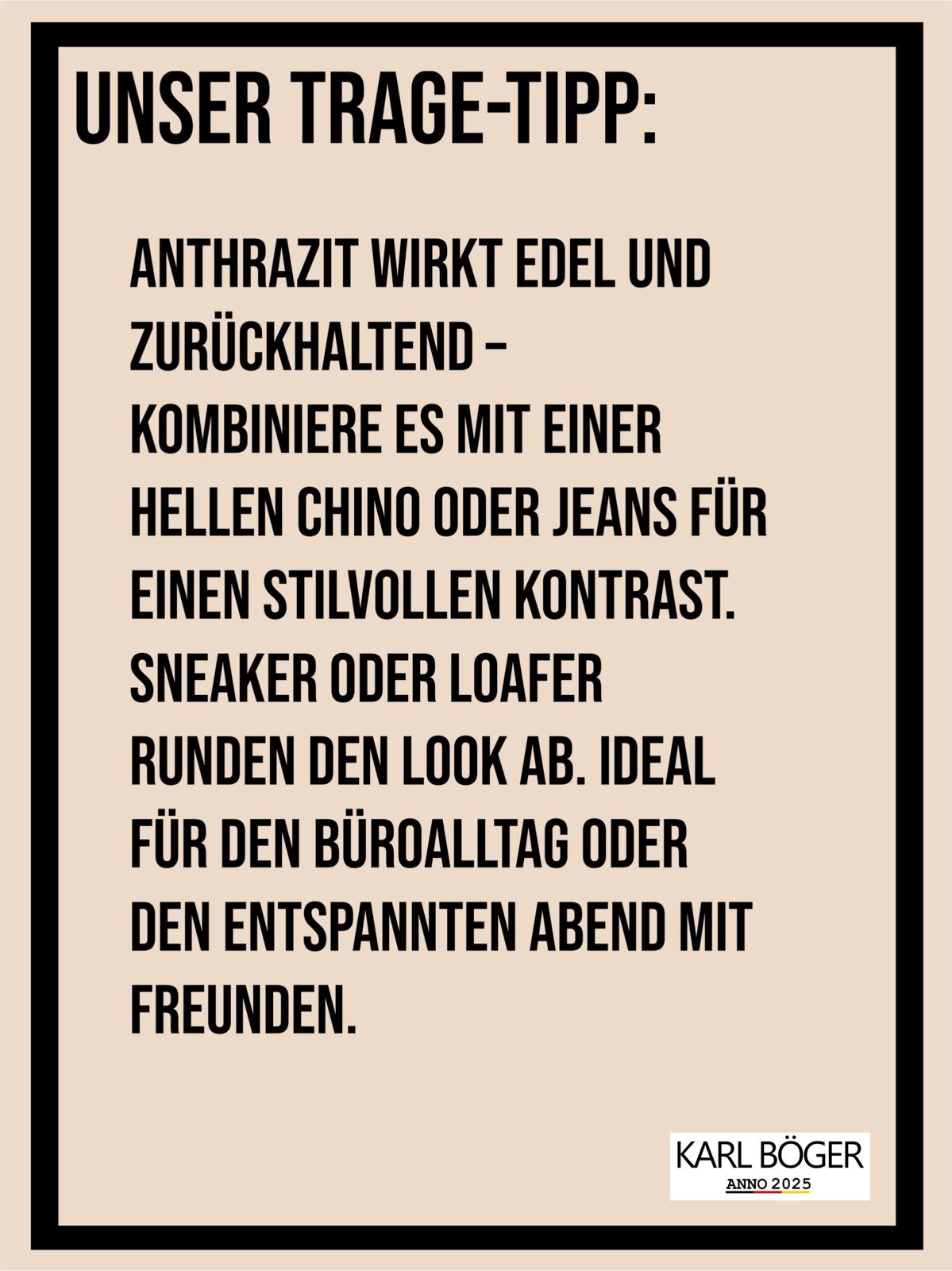 Herren Polohemd anthrazit figurbetont