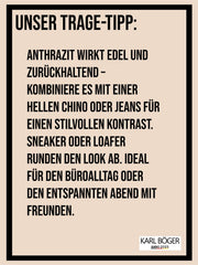 Herren Polohemd anthrazit figurbetont Deutschlandflagge