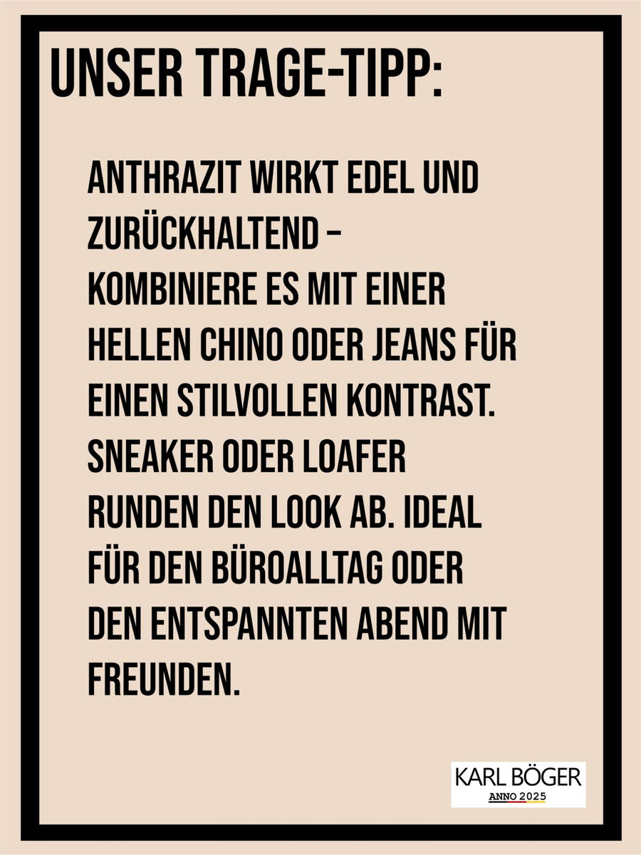 Herren Polohemd anthrazit figurbetont Deutschlandflagge