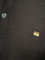 Herren Polohemd schwarz figurbetont Deutschlandflagge