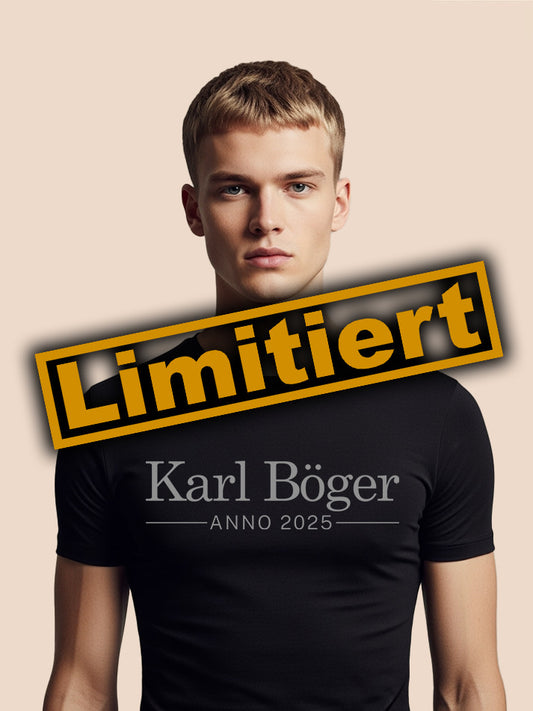 Herren T-Shirt schwarz Anno 2025