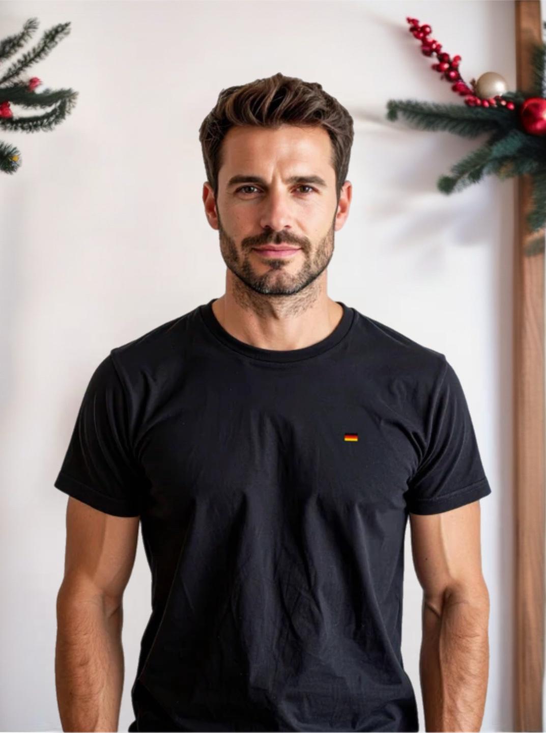 Herren T-Shirt schwarz Deutschlandflagge