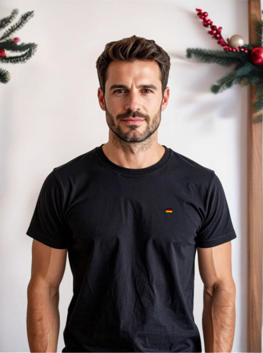 Herren T-Shirt schwarz Deutschlandflagge
