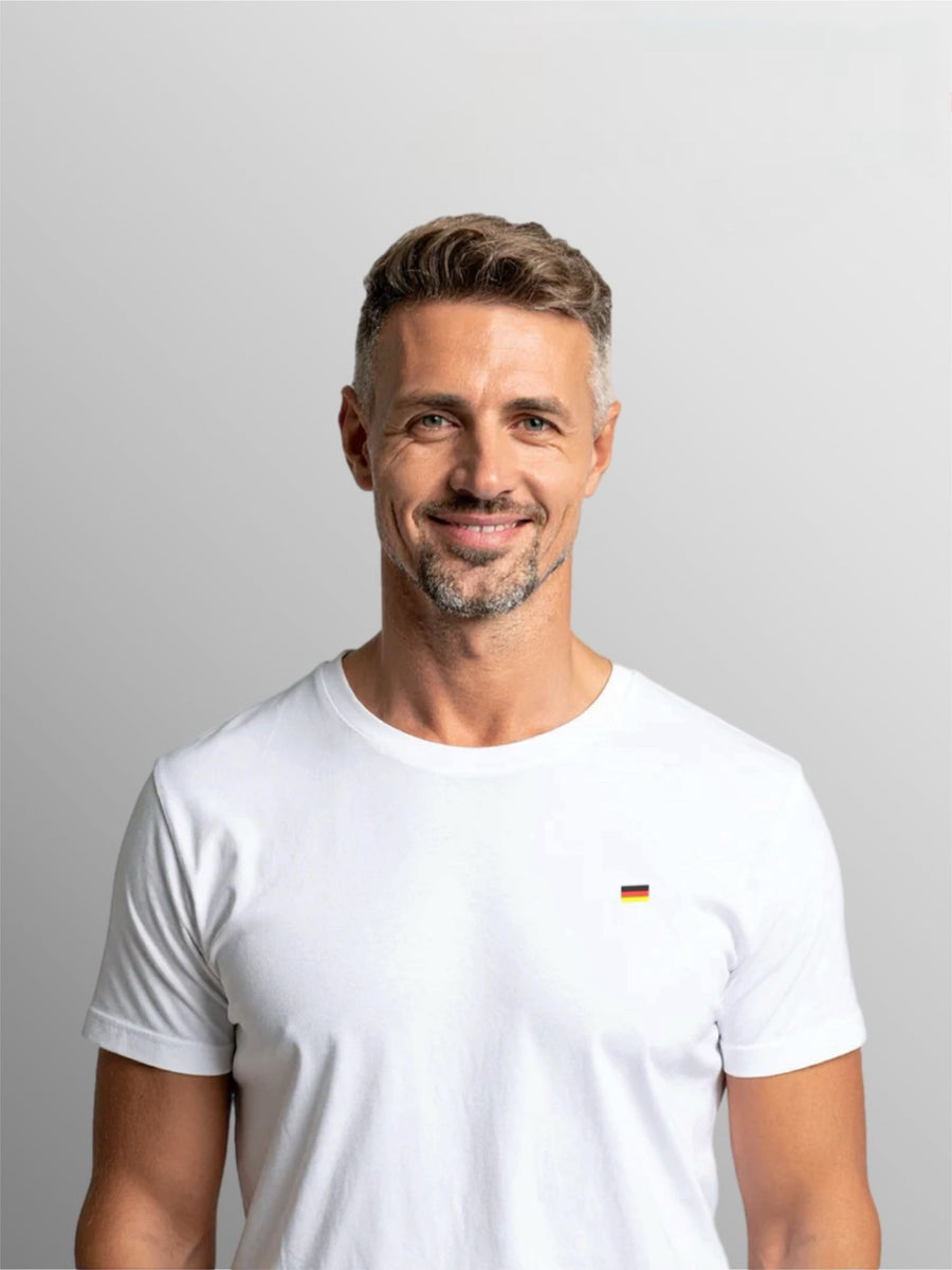 Herren T-Shirt weiß Deutschlandflagge