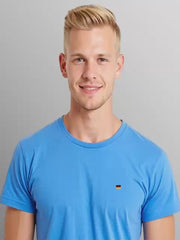 Herren T-Shirt hellblau Deutschlandflagge